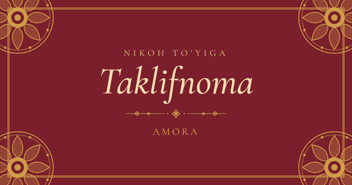 Milliy naqsh uslubidagi taklifnoma